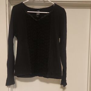 Classic Black Long Sleeve Blouse